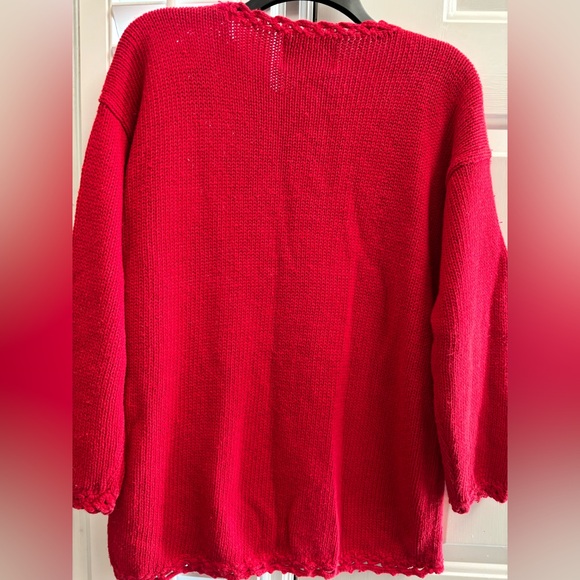 Tiara Red Sweater with Tree & Festive Accents small - Picture 7 of 12